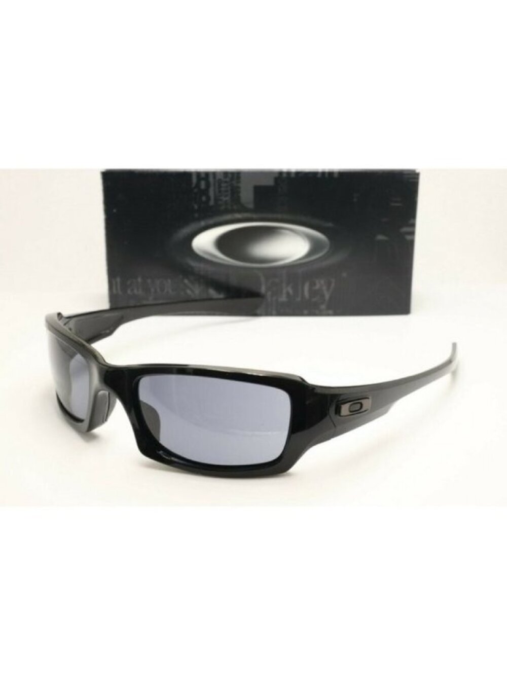Oakley Fives Squared OO9238-04 Wrap Black Sunglasses Grey Lenses 54mm